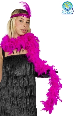 BOA PIUMA DI STRUZZO FUCSIA